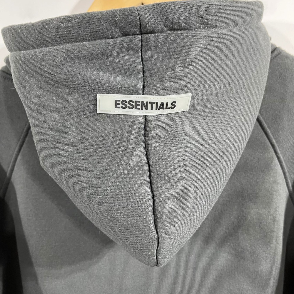 Fear of God Essentials Hoodie Streetwear Logo Pullover Mens Large Neutral Gym - Picture 5 of 12